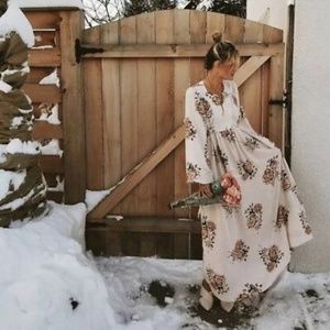 Free People Wild Laurel Floral Maxi Dress Medium